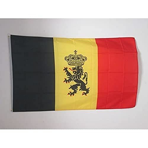 AZ FLAG - Flagge Belgien Dienstflagge - 150x90 cm - Belgiens Fahne 100% Polyester mit Messing-Ösen - 110g
