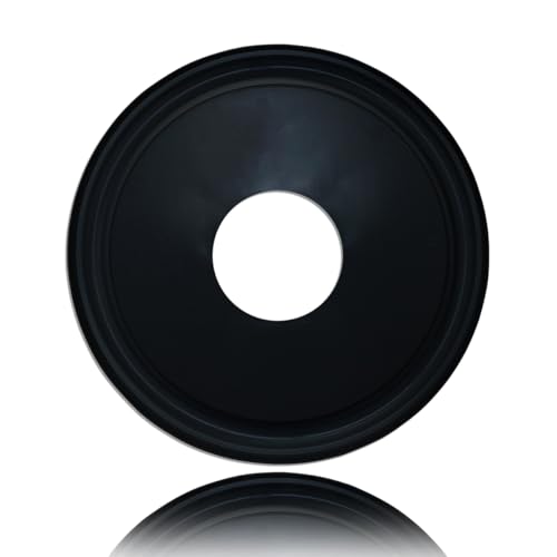 Image of Molded Nylon Ceiling Medallion for Light Fixtures and Ceiling Fans Black 16 inchOD x 4 inchID x 3 /4 inchP (Fits Canopies up to 12-3 /8 inch)