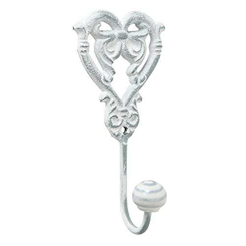 Pippo Lot de 3 porte-manteaux en fer style baroque Blanc Cover
