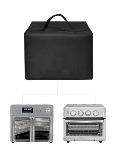 KronosRising Air Fryer Cover Waterproof Dustproof UV-Resistant Case Compatible with Cuisinart Air Fryer TOA-70/for Kalorik MAXX Digital Air Fryers Oven AFO 46045 SS,26 Quart(Black)