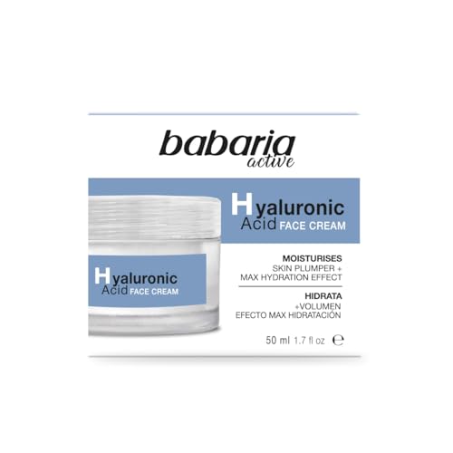 Babaria   Crema Antiarrugas Con Acido Hialuronico | Crema Hidratante Hombre Y Mujer Con Acido Hialuronico | Antiarrugas Mujer Ultra Hidratante Con Volumen Y Elasticidad 50ml