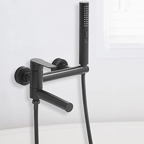 Robinet de bain mural en laiton chrome chic pour douche