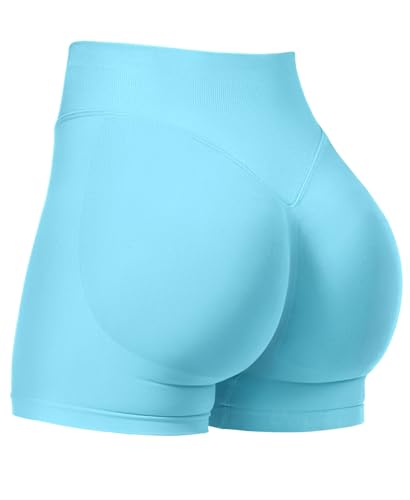 VOYJOY Women Workout Impact Shorts 2.5"/ 3.6"/ 4.5"/ 6" Scrunch Butt Lifting Gym Seamless Booty Biker Shorts