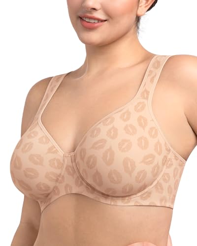 Image of HSIA Bras for Women Minimizer Full Coverage, Plus Size T Shirt Unlined Underwire Smooth Bra, Seamless Cups Joan Ultimate Soft