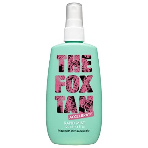 The Fox Tan - Rapid Tanning Mist - Bräunungsbeschleuniger ohne Selbstbräuner, Bräunungsspray für Gesicht und Körper, für Sonne und Solarium, 120 ml Cover
