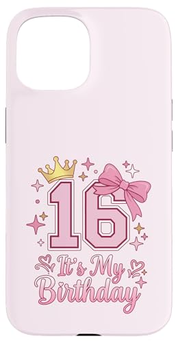 It's My 16�΂̒a���� ���̎q �R�P�b�g���{�� �s���N 16�� �X�}�z�P�[�X iPhone 15 �p