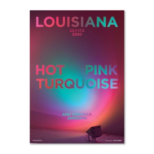 �f���}�[�N ���C�W�A�i�ߑ���p�� �|�X�^�[ Ann Veronica Janssens - Hot Pink Turquoise (2020) A1 59.4×84.1cm