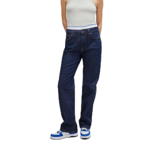 Jeans Femme HUGO Elyah_B Navy410 en toile premium aux finitions soignées