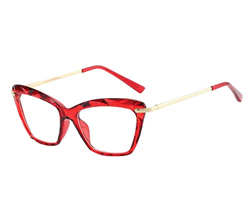 Marzro Women's Stylish Colored Retro Cat Eye Eyewear Resin Reading Glass +1.0 1.5 2.0 2.5 3.0 3.5~+4.0 (Red, 2.5, Multiplier_X) #TOP3