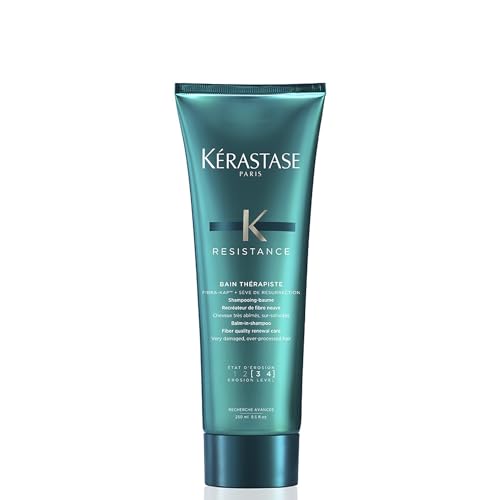 Kérastase Résistance Bain Thérapiste Shampoo Reparador para Cabelos Danificados e Quimicamente Tratados, Repara e Fortalece os Fios, Brilho e Maciez, 250ml