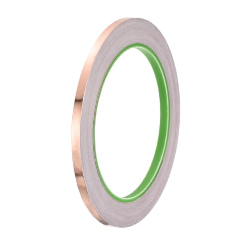 Image of PATIKIL Copper Foil Tape 0.24 Inch x 66 Feet 0.05mm Thick Double Sided Conductive Adhesive EMI Shielding for Electronics, Circuits, Grounding