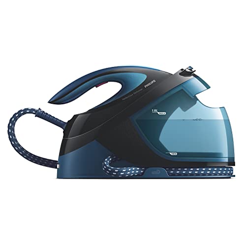 Philips PerfectCare Performer Ferro da Stiro con Caldaia - 2600W, Colpo di Vapore 420g, Pressione 6,5 Bar, Tecnologia OptimalTEMP, Serbatoio 1,8 l, Blu/Grigio (GC8735/80)