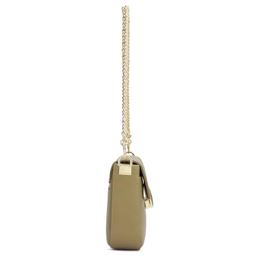 Image of Da Milano Women's Leather Shoulder Bag - Green