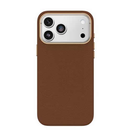Image of OtterBox iPhone 17 Pro Max Symmetry Series Cactus Leather Case - Desert Saddle - Brown - Slim, Premium Protective iPhone Case