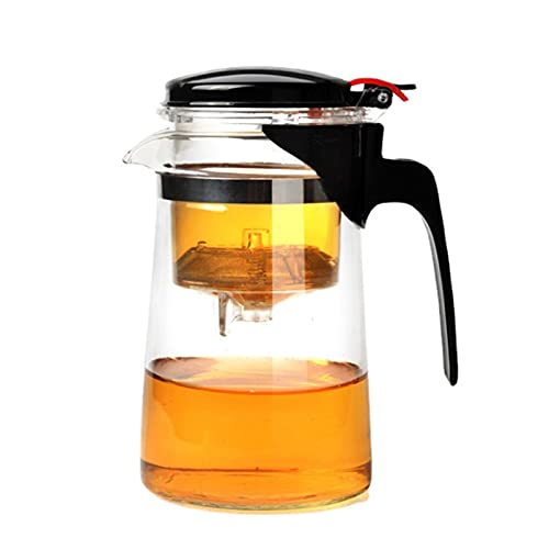 SHAIYOU Théière en Verre,Théière avec Infuseur,Bouilloire en Vrac à Thé en Verre à Haute Teneur en Borosilicate (500ML) Cover