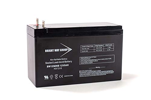 Bright Way Group 12V 9Ah Rechargeable SLA Battery with Nut & Bolt Terminal | BW1290 NB Terminal