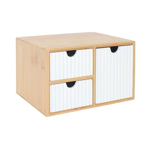 Caja organizadora Relaxdays de bambú MDF