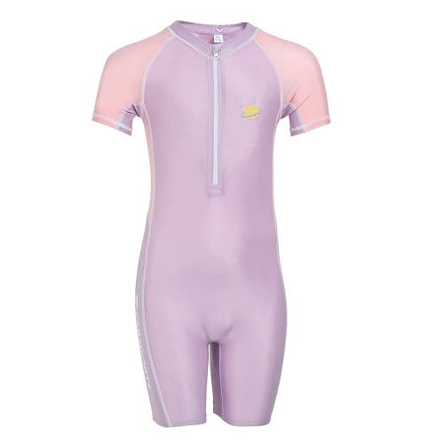 Image of FABSPORTS Kids Swimsuit Set Printed One-Piece Swimwear for Boys & Girls, Half Sleeve Bathing Suit, Comfortable Swimming Costume for Children, 2-12 Years