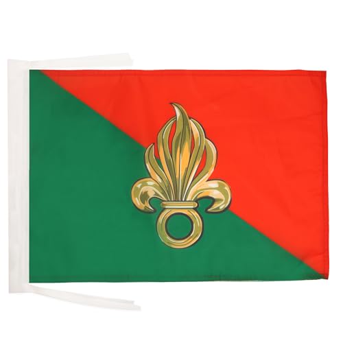 AZ FLAG - Drapeau France Légion étrangère - 45x30 cm - Pavillon Armée Française 100% Polyester Avec Deux Cordelettes - 20g