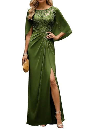 Robe de cérémonie mariage en mousseline fluide à volants pour maman