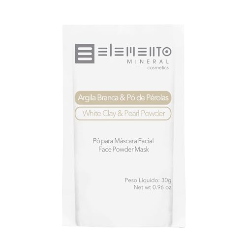Elemento Mineral Máscara Facial Vegana Bio Argila Branca Com Pó d...