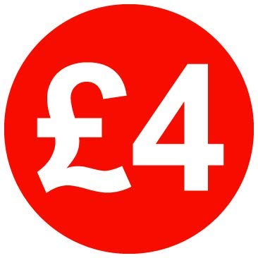 30mm Price Stickers Pack of 500 - Red - £4