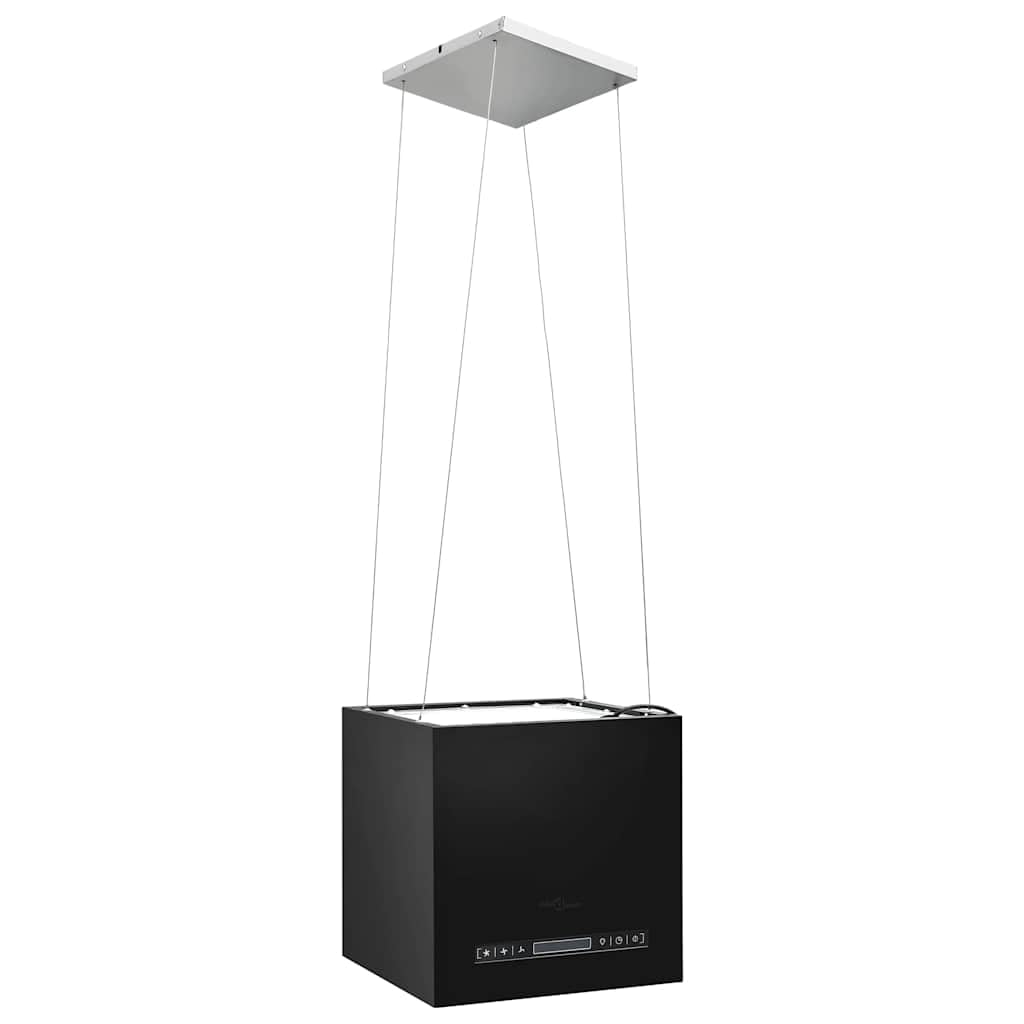 Cappa a isola sospesa con sensore touch LCD 37 cm in acciaio rivestito