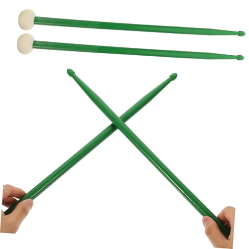 Baquetas dobles profesionales para batería color verde oscuro