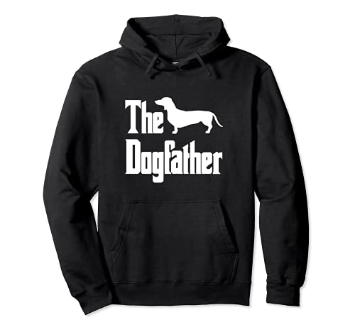 The Dogfather - funny dog gift, funny Dachshund Pullover Hoodie, Black