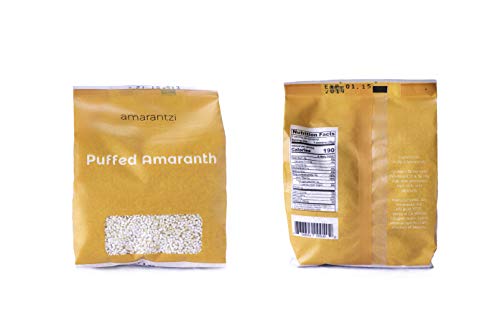 Puffed Amaranth SET of 5 bags of 1.76 oz each -Total of 8.81 oz