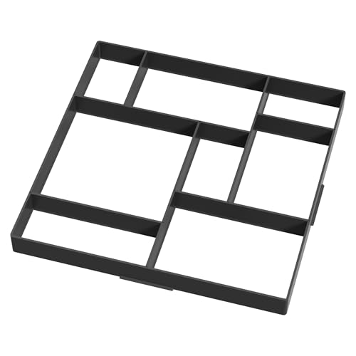 FIVMEN 1 molde para pavimento, 8 cámaras, molde de hormigón, molde para encofrado, piedras de plástico, placas cuadradas 01