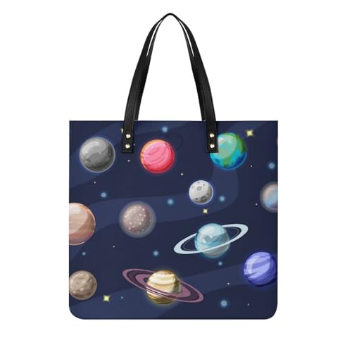 Tote Bag Planète Spatiale grand sac à main shopper pour vos voyages