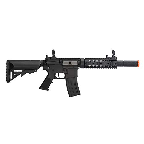 Lancer Tactical Gen 2 Polymer SD AEG Electric Automatic Airsoft Gun, Black with Low FPS