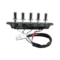 Einfach zu bedienender Schalter für die Dunstabzugshaube, 5 Tasten Bereich Haube Controller Schalter, für herkömmliche Haubenaufzuglüfte mit entweder fünf Knopfen, Polypropylen, Schwarz ﻿