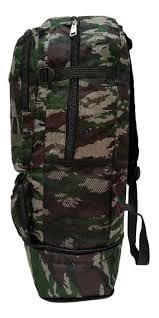 Mochila Tática Militar 50L Impermeável, Camuflada Verde, para Camping, Acampamento, Viagem, Caminhada, Cargueira Resistente