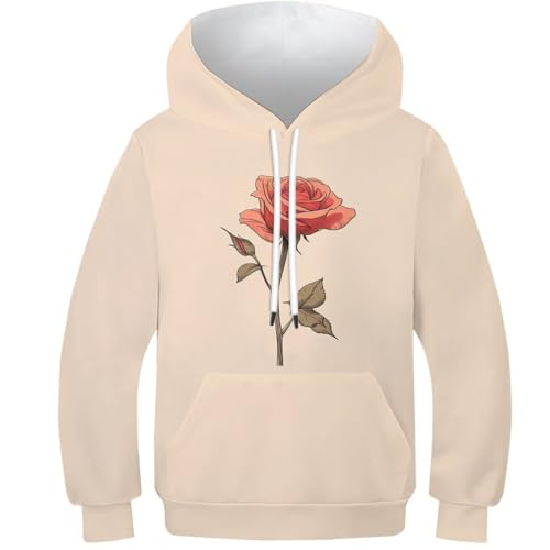 Sweat-shirt sweat à capuche avec poche pour fille et garçon 9-11 ans