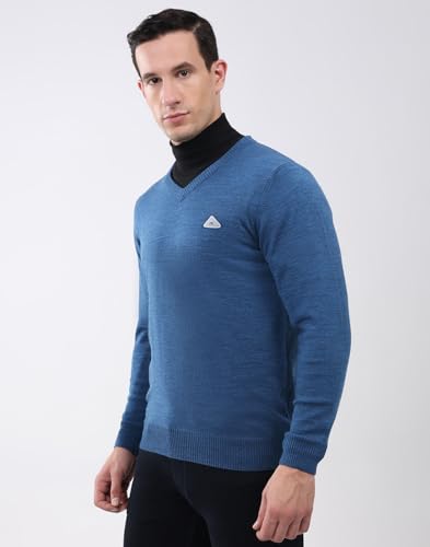 Image of Monte Carlo Men's Regular Fit Pullover | Solid V Neck Style | Full Sleeves Pull On | Warm & Stylish Winter Fashion Sweater | Winter Sweater for Men's