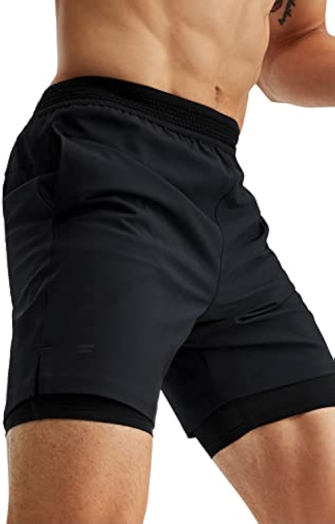 Fabletics Men's The Fundamental Short (Lined), Workout, Running, Training, Gym, Yoga, Ultra Lightweight, Athletic, Shorts