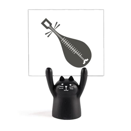 Porte-mémo chat noir figurine de décoration style chinois raffiné