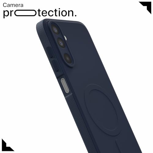 Image of Pikkme Back Cover for Samsung Galaxy M17 5G / A17 5G / F17 5G Soft Matte Silicone Mag-Safe Design (Mag-Safe Not Support) Camera Protection | Slim Fit Bumper Cover (Blue)