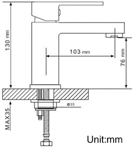 Robinet de salle de bain en laiton mitigeur de lavabo design et robuste