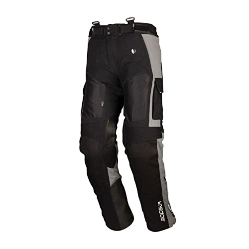 Modeka AFT Air Pantalones textiles de motocicleta (Gray/Black,Long L)