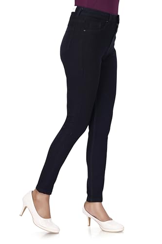 Image of TWGE - Women's Low Rise Skinny Fit Jeans - Single Button, Stretchable Denim Pants - Ankle Length - Stylish Casual Wear