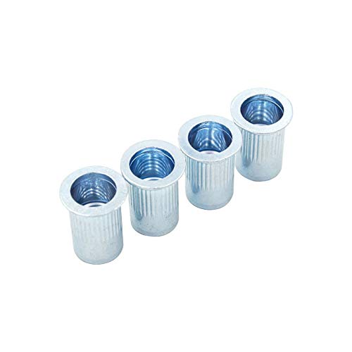 100x Rivet Nut Nutsert Threaded Steel Zinc Plated Countersunk Head Knurled Body M3 M4 M5 M6 M8 M10 M12 (M8)