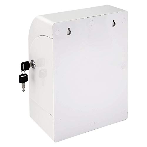 Urna de votación resistente con llave Amazon Basics, plástico ABS blanco no transparente, 2 uds 5