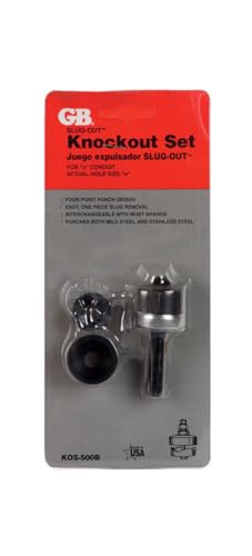 Gardner Bender Slug-Out 1/2 in. Stainless Steel Knockout Punch Set 1 in. L 2 pc.