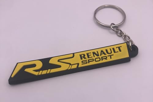 Llavero RS Clio - Megane - Twingo, amarillo, 87*13*4mm