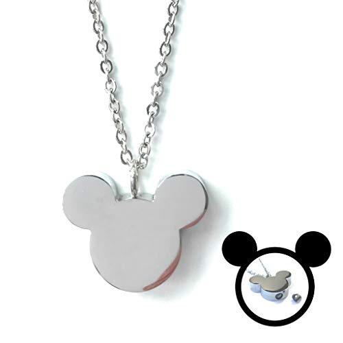 FIKA Mickey Cremation Ashes Remembrance Urn Pendant Necklace Jewelry Filling Kit Included