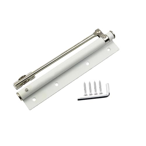 F Fityle Ferme-porte automatique à ressort, silencieux, Installation facile, charnière de porte, robuste, pour chambre à coucher, maison résidentielle, Blanc