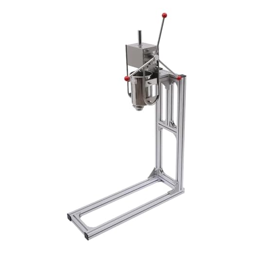 Commercial Churro Machine Hand Crank Stainless Steel Professional Churro Maker Home 3L Vertical Type Manual Spanish Donuts Churro Fill Machine Apply for Restaurants, Cafeterias, Bakeries